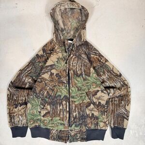 Ace Sportswear Mens Large Realtree Camo Fleece Full Zip Hoodie Made in USA